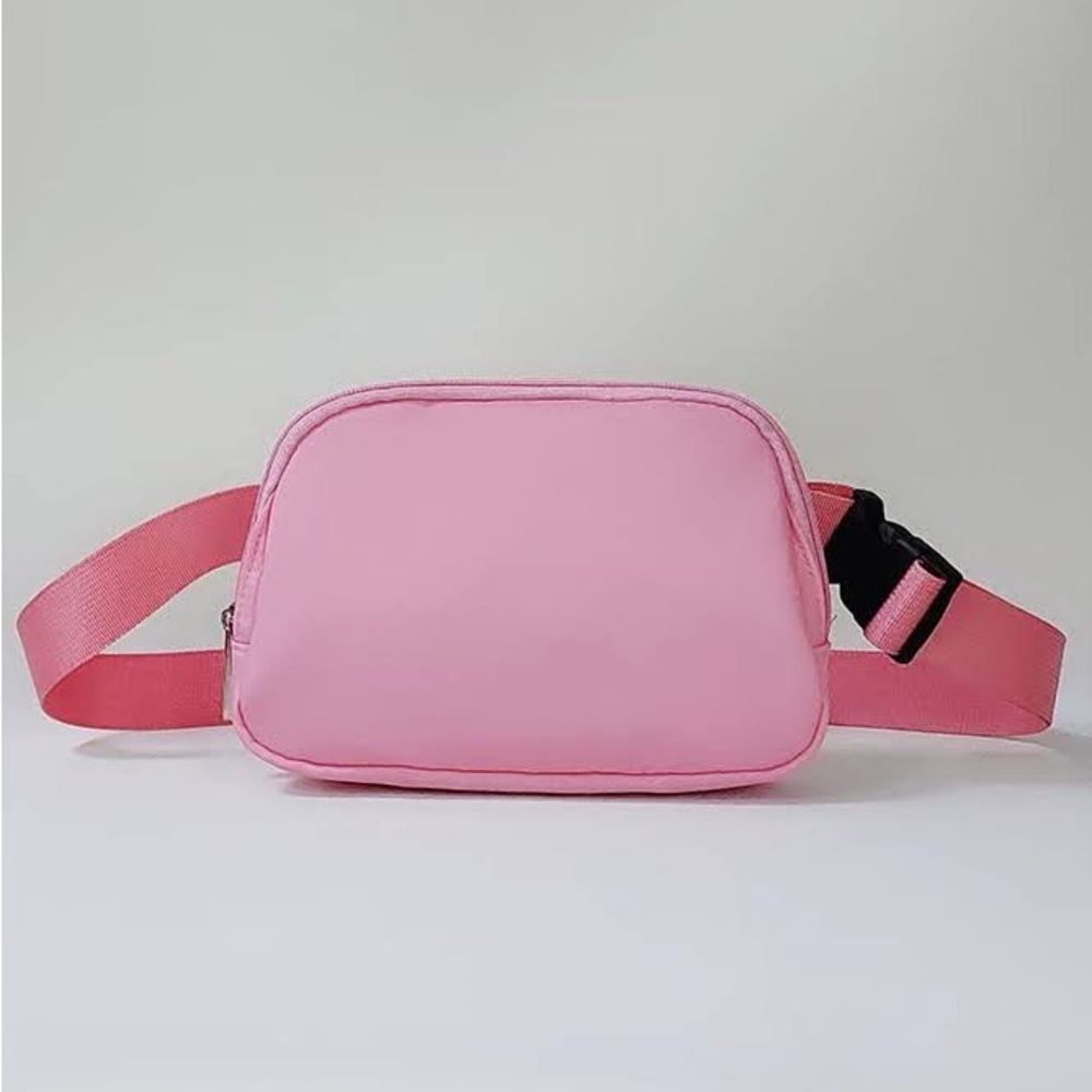 Nylon Waist/Crossbody Bag in Pink